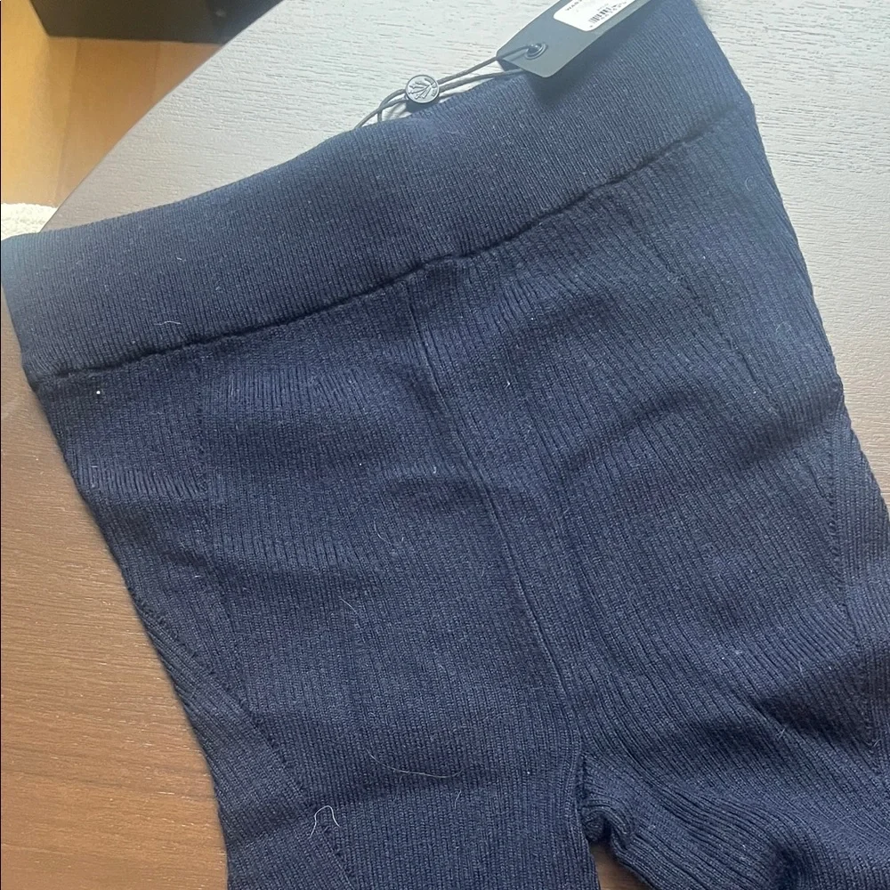 Navy Ribbed Pants - Picture 2 of 3